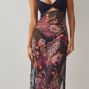 Free People Black Floral Maxi Dress
